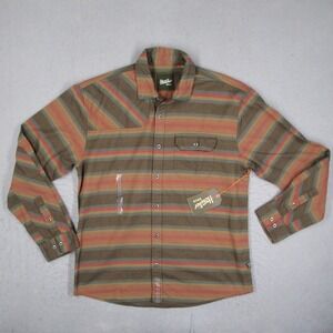Howler Bros Harkers Flannel Shirt Mens Large Pathway Stripe Sundown Rancher Hike